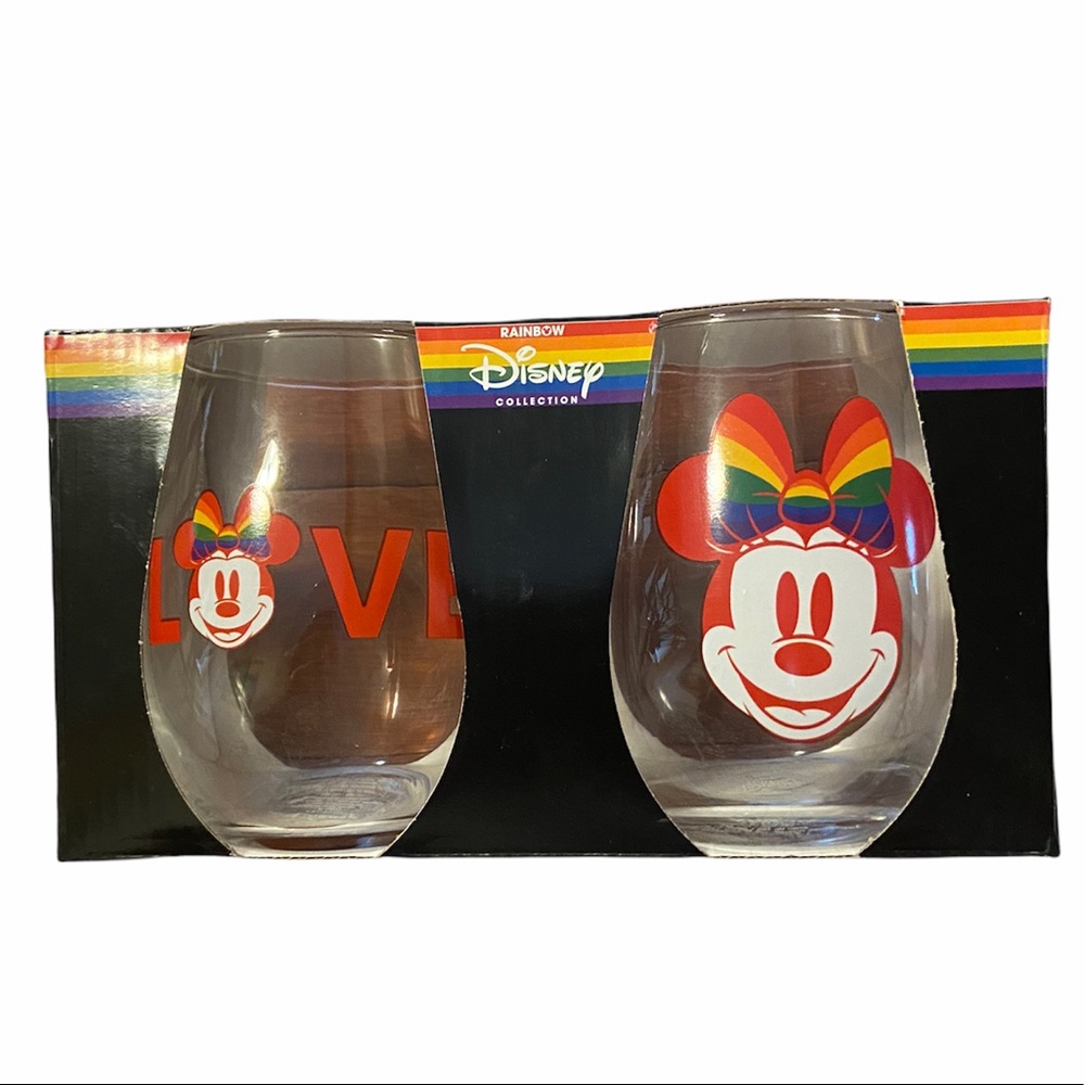 Disney Rainbow Pride Collection Minnie Mouse Glasses Duo